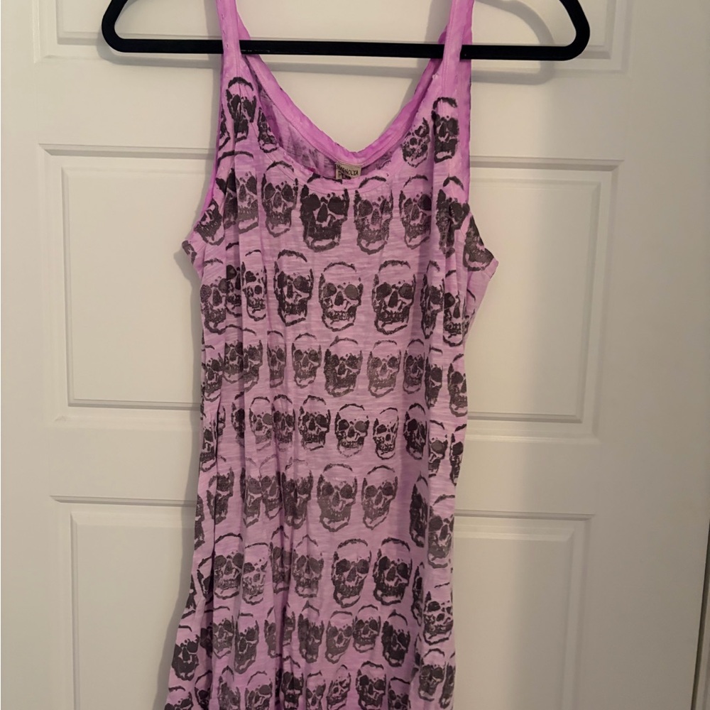 Magnolia Pearl Pink and Black Skull Tank Top